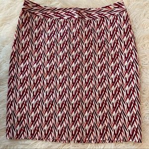 NWOT Worthington Red White Skirt Sz 6